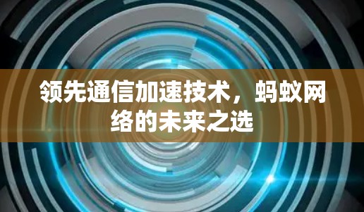 领先通信加速技术，蚂蚁网络的未来之选