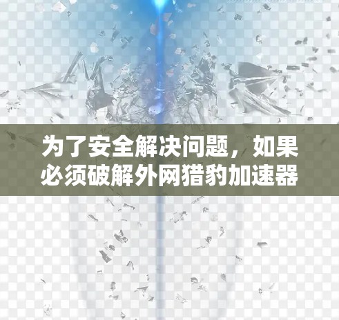 为了安全解决问题，如果必须破解外网猎豹加速器，建议采取以下步骤