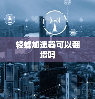轻蜂加速器可以翻墙吗