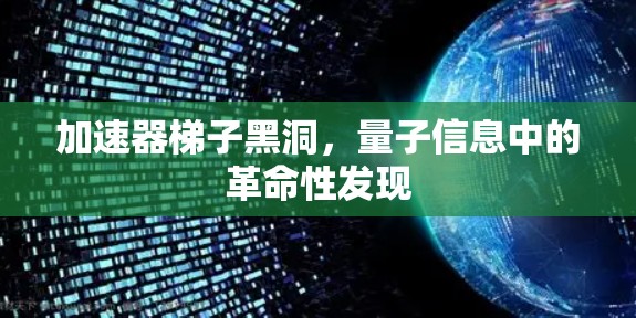 加速器梯子黑洞，量子信息中的革命性发现