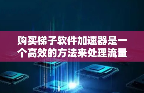购买梯子软件加速器是一个高效的方法来处理流量低的网站，以提高下载速度。以下是一些步骤性的建议，帮助你选择适合自己的软件