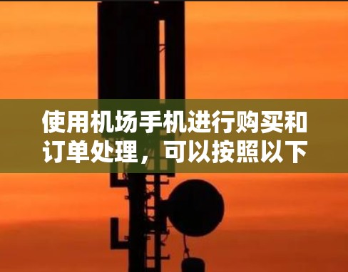 使用机场手机进行购买和订单处理，可以按照以下步骤进行
