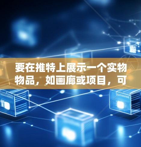 要在推特上展示一个实物物品，如画廊或项目，可以使用以下方法