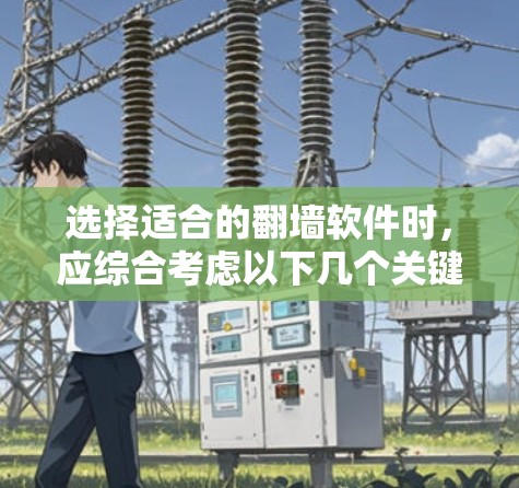 选择适合的翻墙软件时，应综合考虑以下几个关键因素
